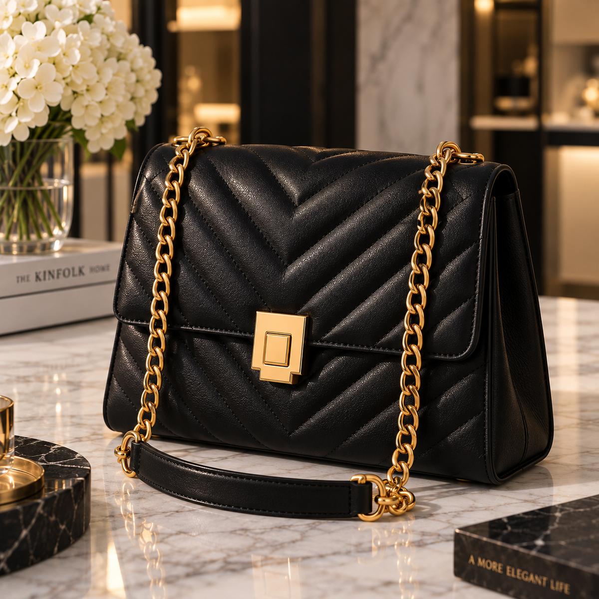 Black/Gold Bag Small - 76-4381