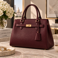 Structured Large Handbag – Burgundy
